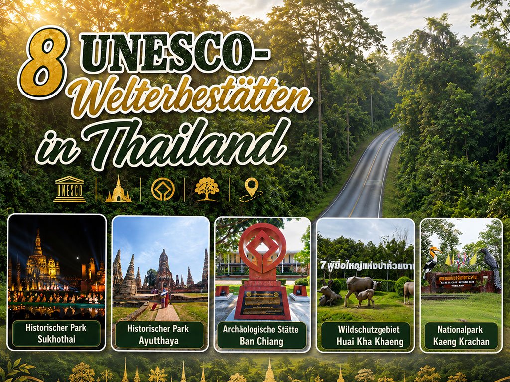 8 UNESCO-Welterbestätten in Thailand