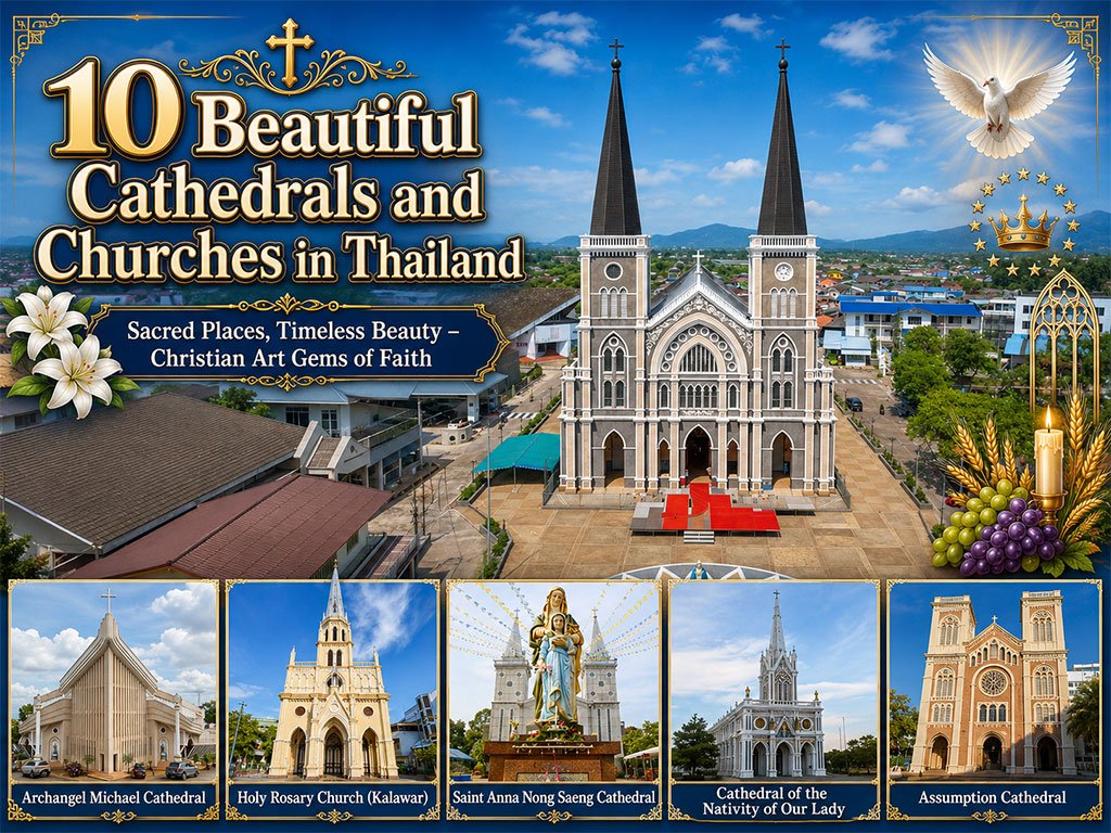10 schöne Kathedralen und Kirchen in Thailand