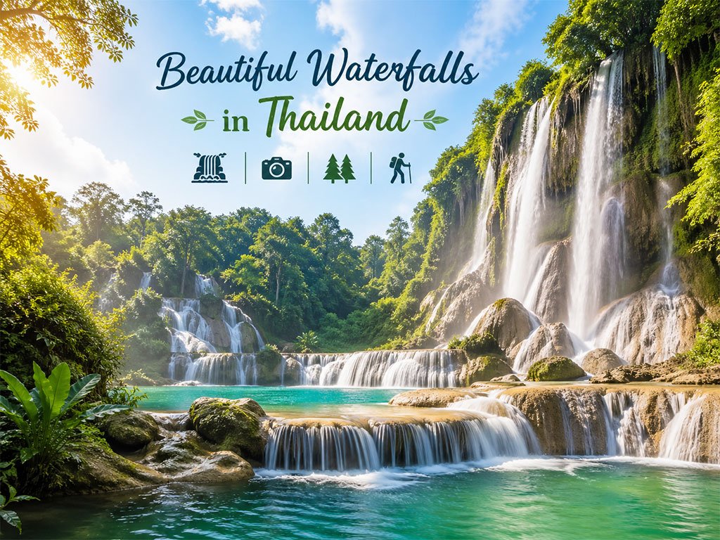 Schöne Wasserfälle in Thailand auf Deutsch umgesch